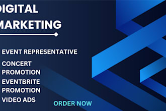 event representative, eventbrite, concerts ticket sales, video ads for attendees