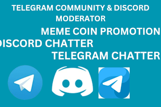 be your telegram community moderator or manager for memecoin