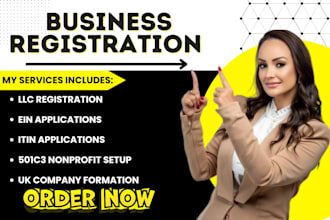 do llc registration, UK company registration, 501c3, ein, itin non residents