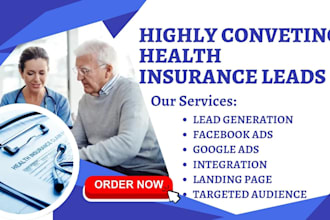generate health insurance leads medicare website health insurance landing page