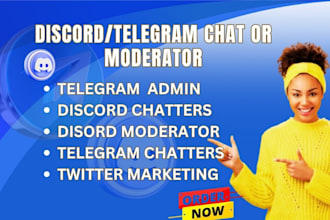 do telegram discord chat, telegram discord moderator, hype, twitter marketing