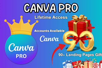 upgrade your canva account to pro with 90 free landing pages
