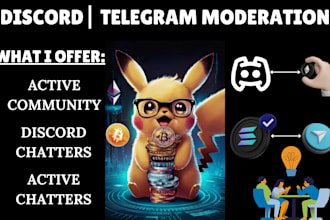 chat, engage in your discord server tg community moderator 30 discord chatters