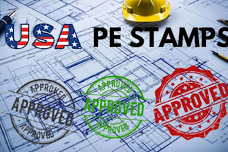 provide fully licensed USA pe stamp for your architectural designs