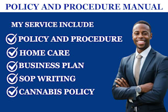 create business plan, sops, employee policy and procedures manual for group home