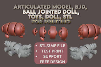 3mf stl file for 3d articulated model animals dragon 3d bjd 3d flexi model toys