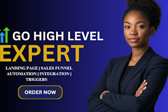 build gohighlevel sales funnel automation website ghl  landing page