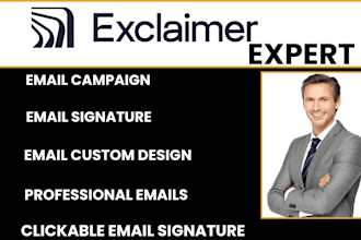 make design, redesign clickable editable exclaimer email signature html gmail