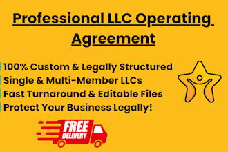 create your operating agreement for usa llc