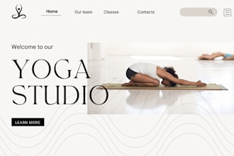 design yoga website fitness coach website dance studio website