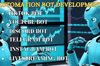automated youtube api bot, instagram api bot, tiktok api bot, snapchat bot