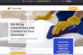 design clean and responsive wordpress website office cleaning booking koala