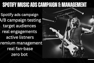promote your music by spotify ads campaign setup and management