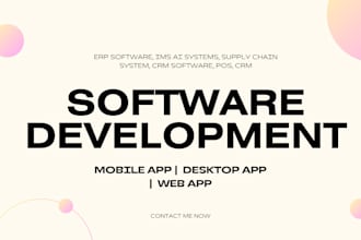 do taxi booking software, event management system, pos software, HR webapp, mvp