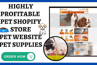 design shopify pet store pet supplies dropshipping store pet toy accessories