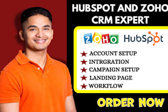 setup zoho and hubspot crm integration workflow campaign setup zoho landing page