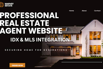 build real estate idx website for realtors, real estate landing page, mls web