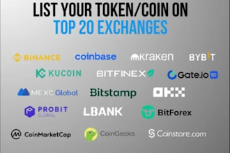updates your existing token, add token logo, coin listing, ico, token listing