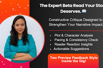 be your dedicated beta reader for your book