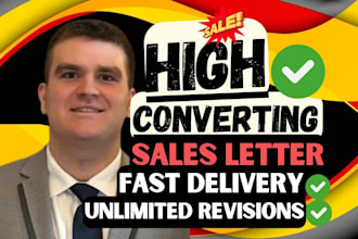 write direct response marketing emails, social media copy, or sales letters