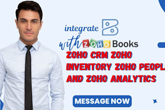 integrate zoho books with zoho CRM zoho inventory zoho people and zoho analytics