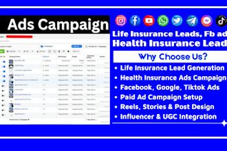 life insurance leads insurance leads health insurance lead generation fb ads
