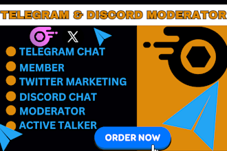 discord chat telegram chat twitter marketing discord chatter telegram moderator