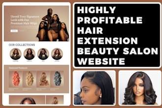 design hair website beauty website hair extension spa hair salon website