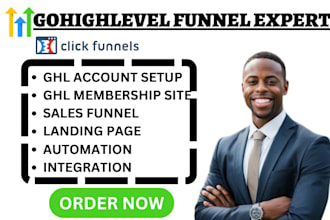 design ghl funnel builder gohighlevel membership website ghl course community va