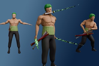 design 3d character, animal, mascot for game and animation