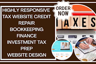 design tax website credit repair bookkeeping finance investment tax prep website