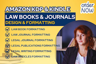format,design and publish professional legal ebooks and journals for KDP, kindle