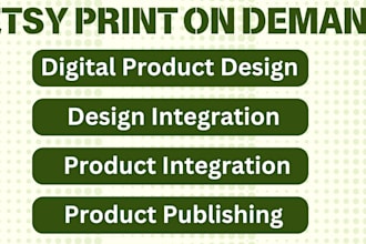 setup etsy print on demand store, etsy SEO, and etsy product listing