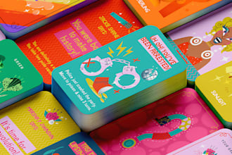 create 52 deck playing card both front and back design with card box