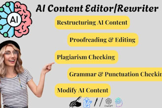rewrite, edit and humanize ai generated content, content editing, rewriting