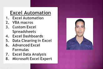 do excel automation, vba macros, custom dashboards