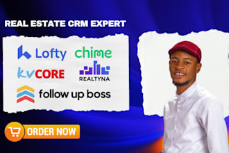 set up and manage  real estate CRM and idx websites lofty kvcore follow up boss
