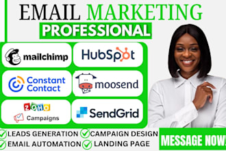 do email marketing zoho campaign hubspot sendgrid constant contact moosend