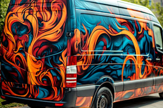 design awesome car, van, vehicle wrap design and vehicle