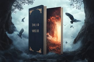 do fantasy book cover design, thriller book cover
