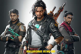 draw fantasy, sci fi, cyberpunk character art for you
