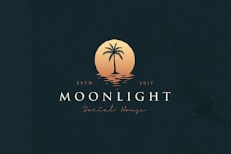 design simple organic creative surf side bar restaurant logo