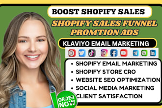 boost shopify sales with cro, store audit klaviyo flows sales funnel marketing