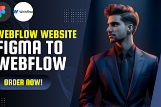 design webflow website, figma to webflow, webflow development, webflow expert