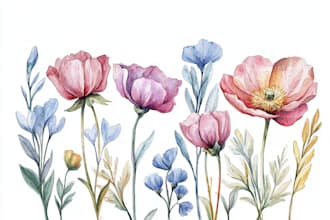 draw realistic botanical watercolor illustration