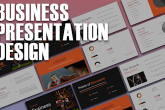 design pitch deck or business powerpoint presentation