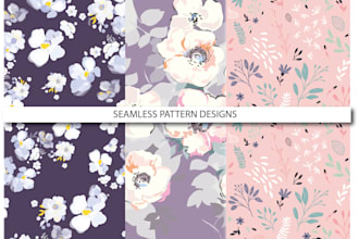 create seamless prints and t shirt mock ups