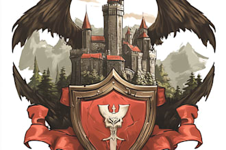 design fantasy game logo with cool unique magic style