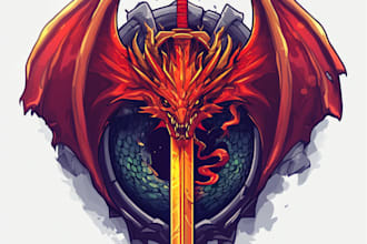 create logo designer anime, fantasy
