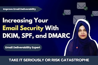 setup or fix spf, dkim, dmarc, cname, mx, and dns records for email delivery